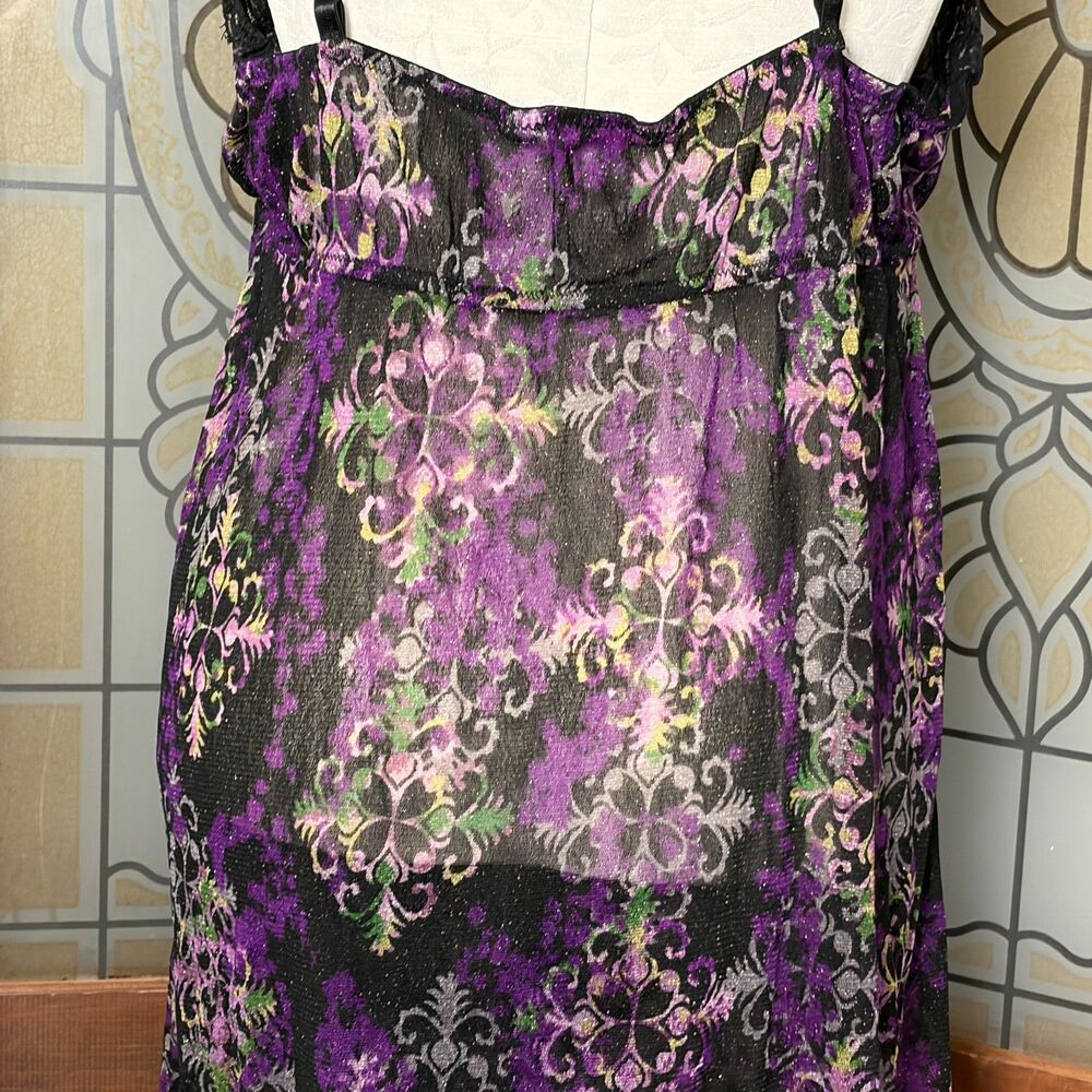Cacique Baby Doll Sheer Lingerie Slip Dress Whimsygoth Pin Up Plus Size 22/24 - Picture 6 of 14